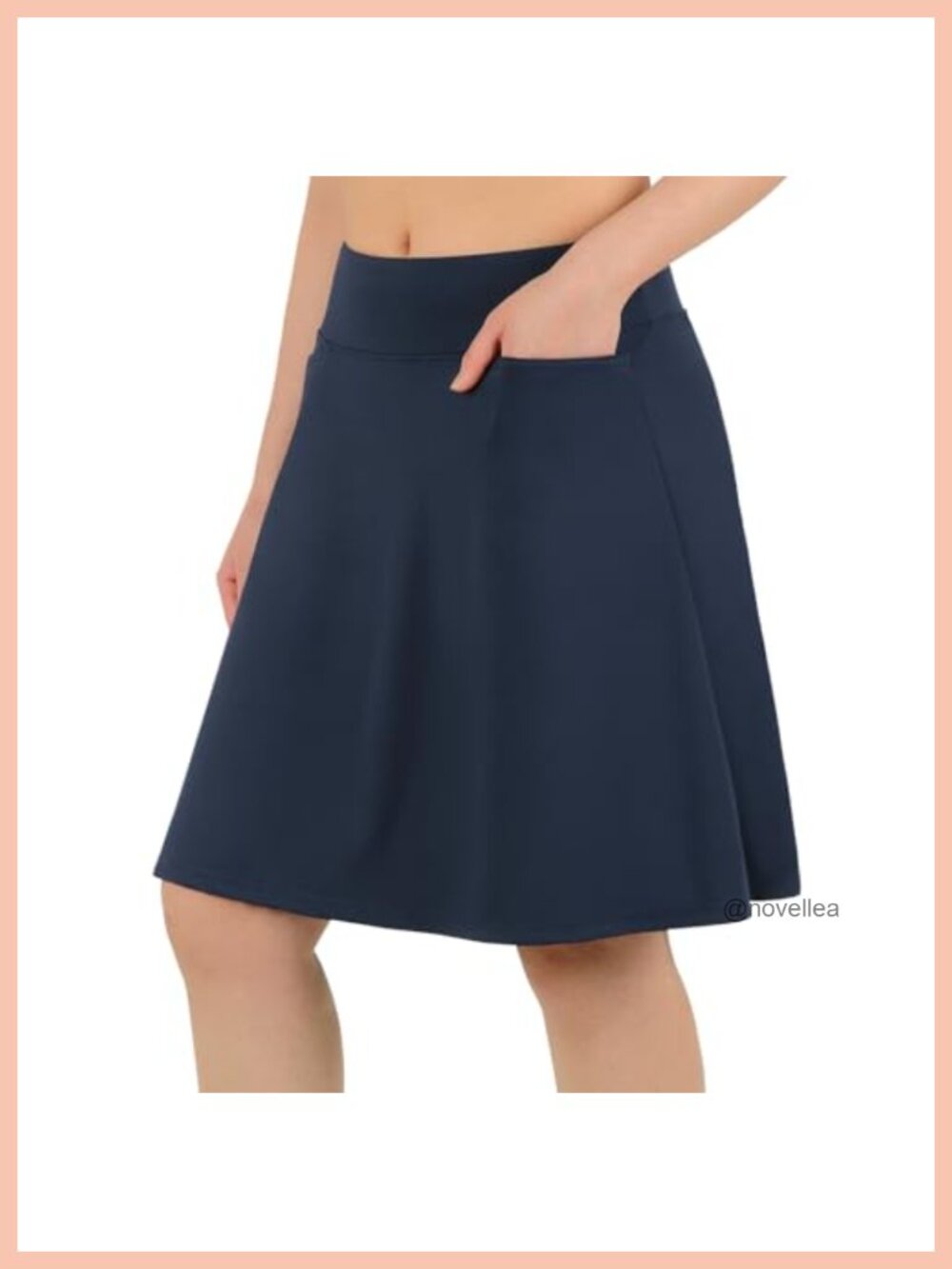 ANIVIVO Women's 20" Knee Length Tennis Skort with Pockets High Waisted